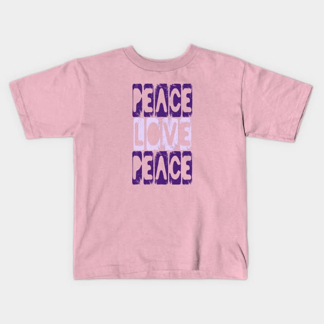 Peace & Love Kids T-Shirt by PlanetMonkey